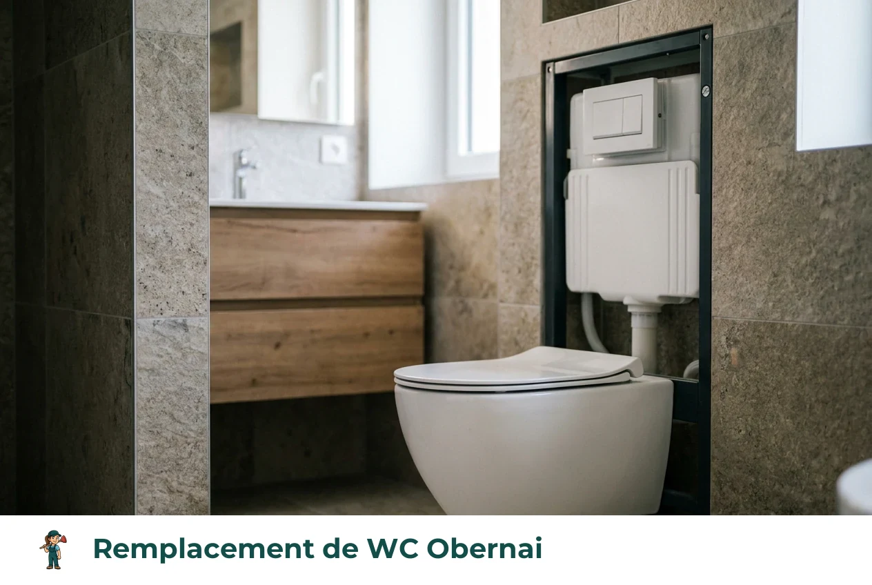 Remplacement de WC à Obernai