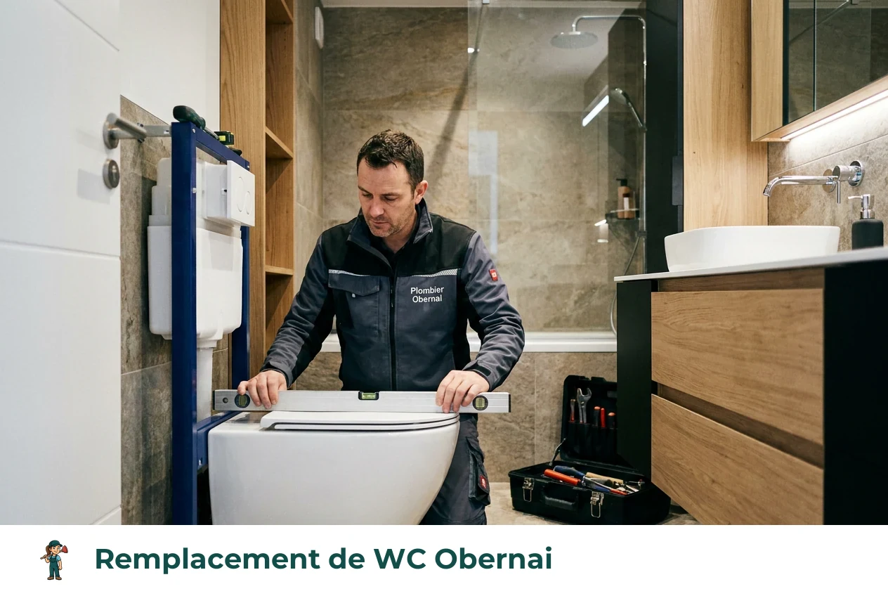 Remplacement de WC à Obernai